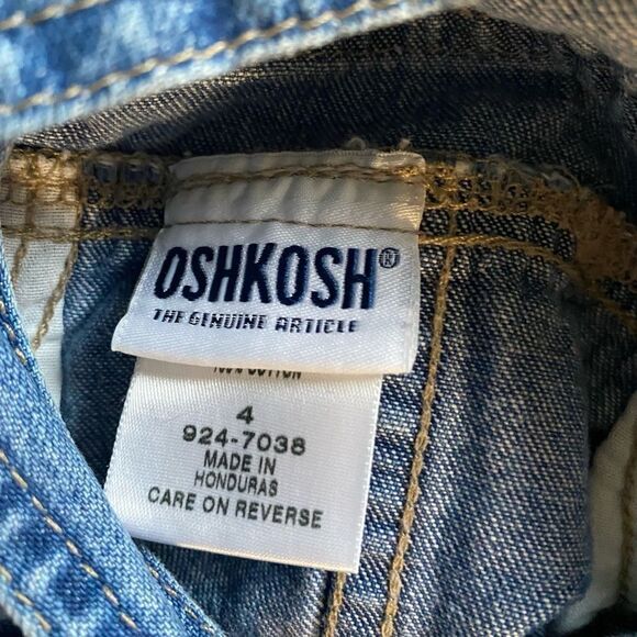 Oshkosh Bib Overall Jean Dress Girls  Size 4 - Picture 6 of 7